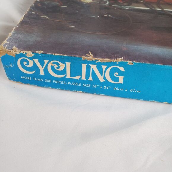 Eaton 1978 Puzzle "Cycling" 500 Missing One Piece 18"x24"  Treasure Collection - Picture 6 of 15